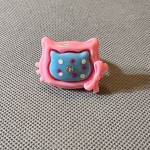 Brand New Cute Pink & Blue Kitty Ring adjustable small to Large